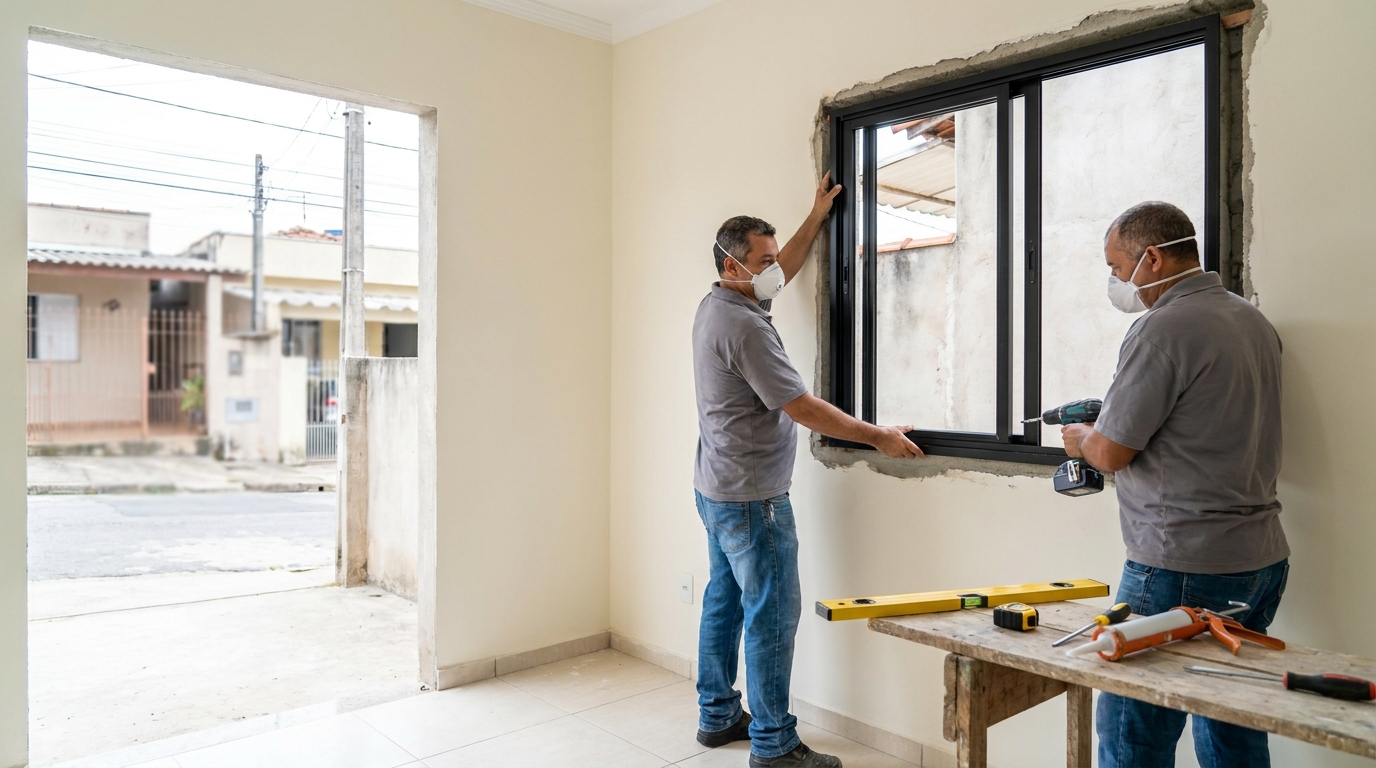 Esquadria de alumínio preta em Franca-SP
